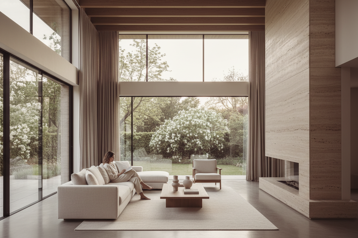 Beautiful living room in a Cabo Custom Home